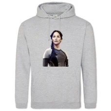 Hoodie with Print The Hunger Games Katniss Everdeen Hero - 2XL grey