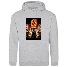 Hoodie with Print The Hunger Games Theme - 2XL grey