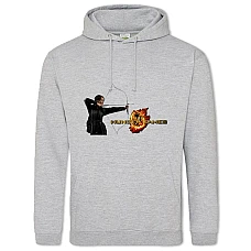 Hoodie with Print The Hunger Games Katniss Everdeen Logo - 2XL grey