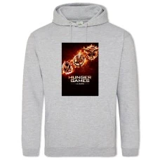 Hoodie with Print The Hunger Games La Saga - 2XL grey