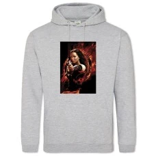 Hoodie with Print The Hunger Games Katniss Everdeen Archer - 2XL grey
