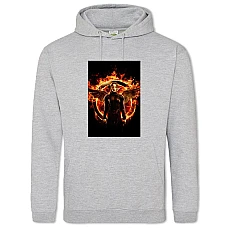 Hoodie with Print The Hunger Games Katniss Everdeen Fire - 2XL grey