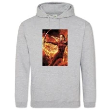 Hoodie with Print The Hunger Games Katniss Everdeen Main Hero - 2XL grey