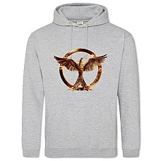 Hoodie with Print The Hunger Games Gold Bird Sign - 2XL grey