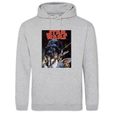 Hoodie with Print Star Wars Main Theme - 2XL grey
