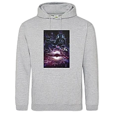 Hoodie with Print Star Wars Darth Vader Galaxy - 2XL grey