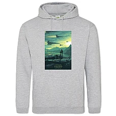 Hoodie with Print Star Wars Green Print - 2XL grey