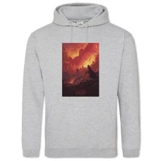 Hoodie with Print Star Wars Red Print - 2XL grey