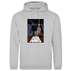 Hoodie with Print Star Wars Logo Heroes - 2XL grey