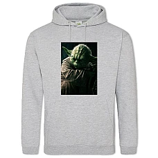 Hoodie with Print Star Wars Yoda - 2XL grey