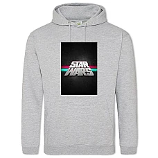 Hoodie with Print Star Wars Big Logo - 2XL grey