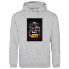 Hoodie with Print Star Wars Main Heroes Print - 2XL grey