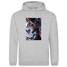 Hoodie with Print Star Wars All Heroes - 2XL grey