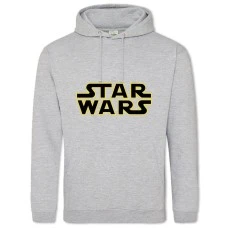 Hoodie with Print Star Wars Logo Print - 2XL grey