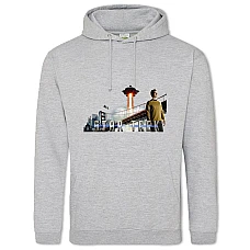 Худи с принтом Стар Трек Вселенная - 2XL серый