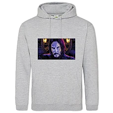 Худи с принтом Джон Уик Арт - 2XL серый