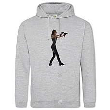 Hoodie with Print The Terminator Hero Connor Sarah - 2XL grey