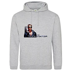 Hoodie with Print The Terminator Logo Arnold Schwarzenegger - 2XL grey