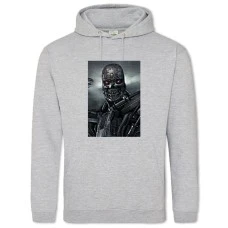 Hoodie with Print The Terminator Hero Robot - 2XL grey