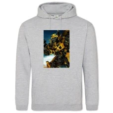Hoodie with Print Transformers Bumblebee Robot Hero - 2XL grey