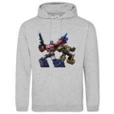 Hoodie with Print Transformers Robots - 2XL grey