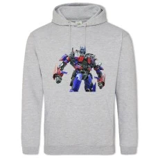 Hoodie with Print Transformers Print With Optimus Prime - 2XL grey