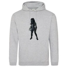 Худи с принтом Чужой Хищник - 2XL серый