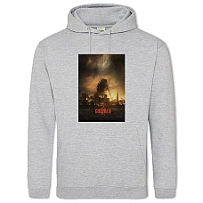 Худи с принтом Годзилла Принт - 2XL серый