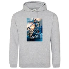 Hoodie with Print Alita Battle Angel Print - 2XL grey