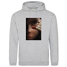 Hoodie with Print Alita Battle Angel Hero Print - 2XL grey