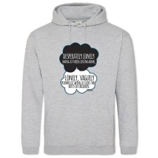 Hoodie with Print Виноваты Звёзды Quote 1 - 2XL grey