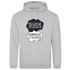 Hoodie with Print Виноваты Звёзды Quote 2 - 2XL grey