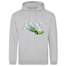 Худи с принтом Форсаж Зеленая Машина - 2XL серый