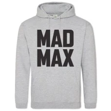 Худи с принтом Безумный Макс Логотип - 2XL серый