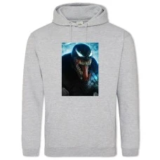 Hoodie with Print Venom Monster Hero - 2XL grey