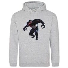 Hoodie with Print Venom Monster Hero Print - 2XL grey