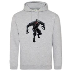 Hoodie with Print Venom Hero Monster Print - 2XL grey