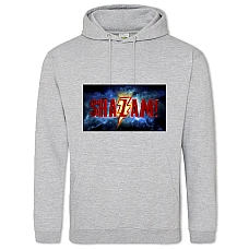 Худи с принтом Шазам Классный Логотип - 2XL серый