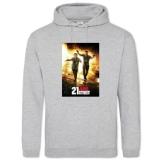 Hoodie with Print 24 Jump Street Heroes Print - 2XL grey
