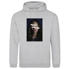 Hoodie with Print 13 Reasons Why Jessica - 2XL grey