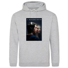 Hoodie with Print 13 Reasons Why Clay Jensen Hero - 2XL grey