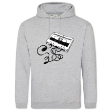 Hoodie with Print 13 Reasons Why Cassette - 2XL grey