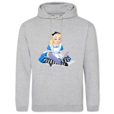 Худи с принтом Алиса В Стране Чудес Алиса И Книга - 2XL серый