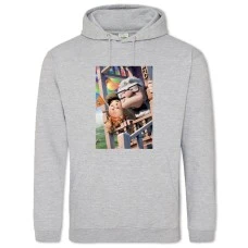 Hoodie with Print Up Carl Fredricksen With Russell - 2XL grey