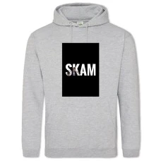 Худи с принтом СКАМ Стыд Логотип - 2XL серый