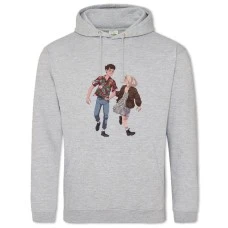 Hoodie with Print The End Of The F *** Ing World Art - 2XL grey