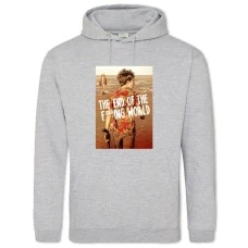 Hoodie with Print The End Of The F *** Ing World Print - 2XL grey