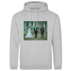 Hoodie with Print The End Of The F *** Ing World Main Heroes - 2XL grey