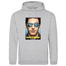 Худи с принтом Бруклин 9-9 Тематика - 2XL серый
