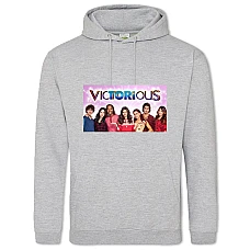 Hoodie with Print Victorious Heroes Print - 2XL grey